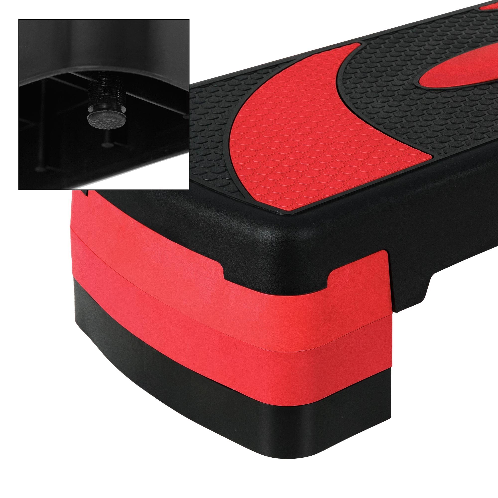ECD Germany Stepper Stepper für Aerobic und Fitness 80x30 cm rot