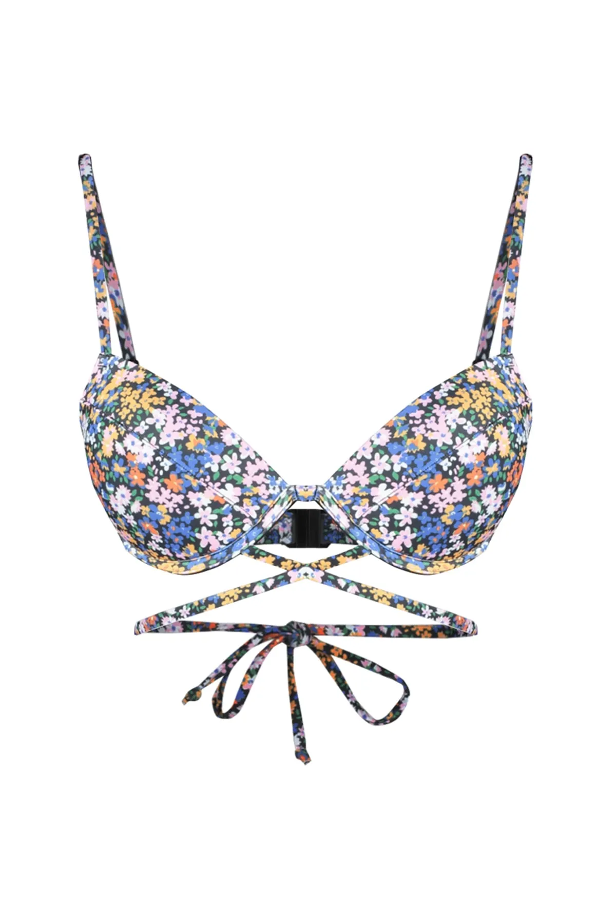 Trendyol Collection  Balconette-Bikinioberteil zum Binden mit Blumenmuster TBESS23BU00159