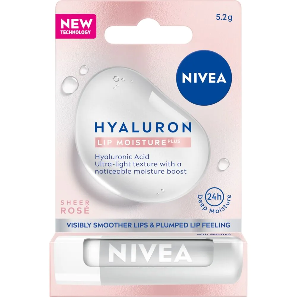 Nivea Hyaluron Moisture Plus Skin Balm, Διάφανο Ροζ