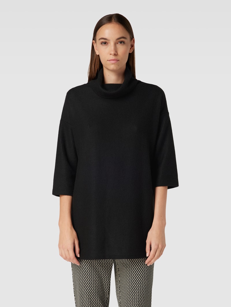 Pullover mit Rollkragen und 3/4-Arm Modell 'Tamie' in schwarz