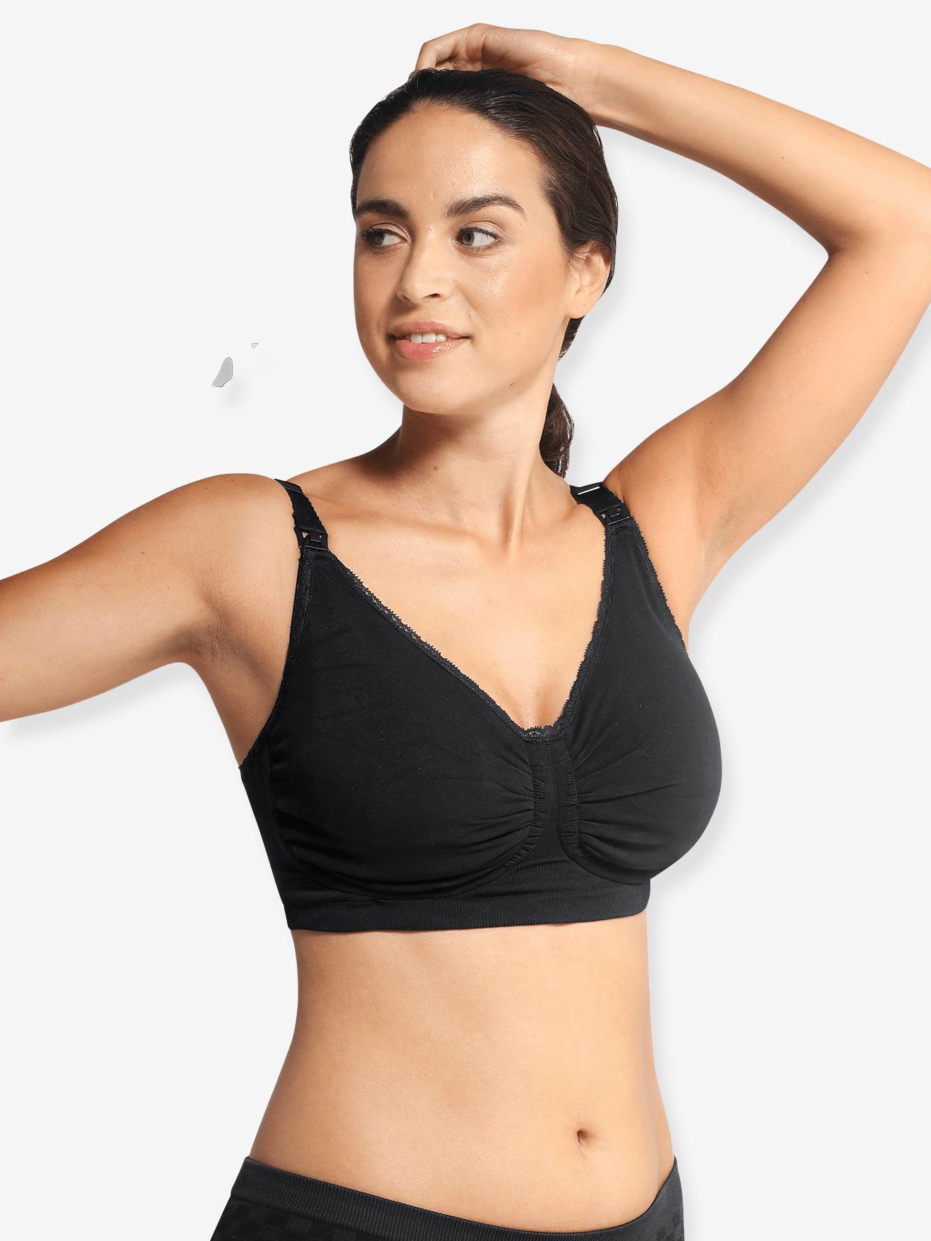 Soutien-gorge rembourré grossesse et allaitement sans coutures Carri-gel® CARRIWELL noir