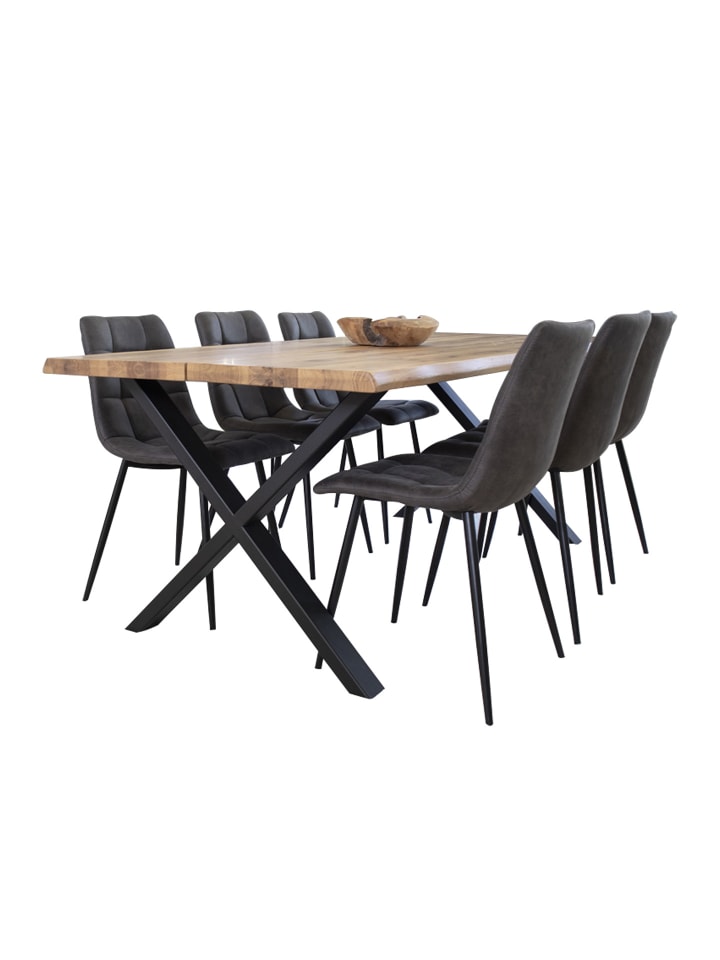 ebuy24 Essgruppe Tony (7-teilig) Grau 95 x 200 cm günstig kaufen onesize