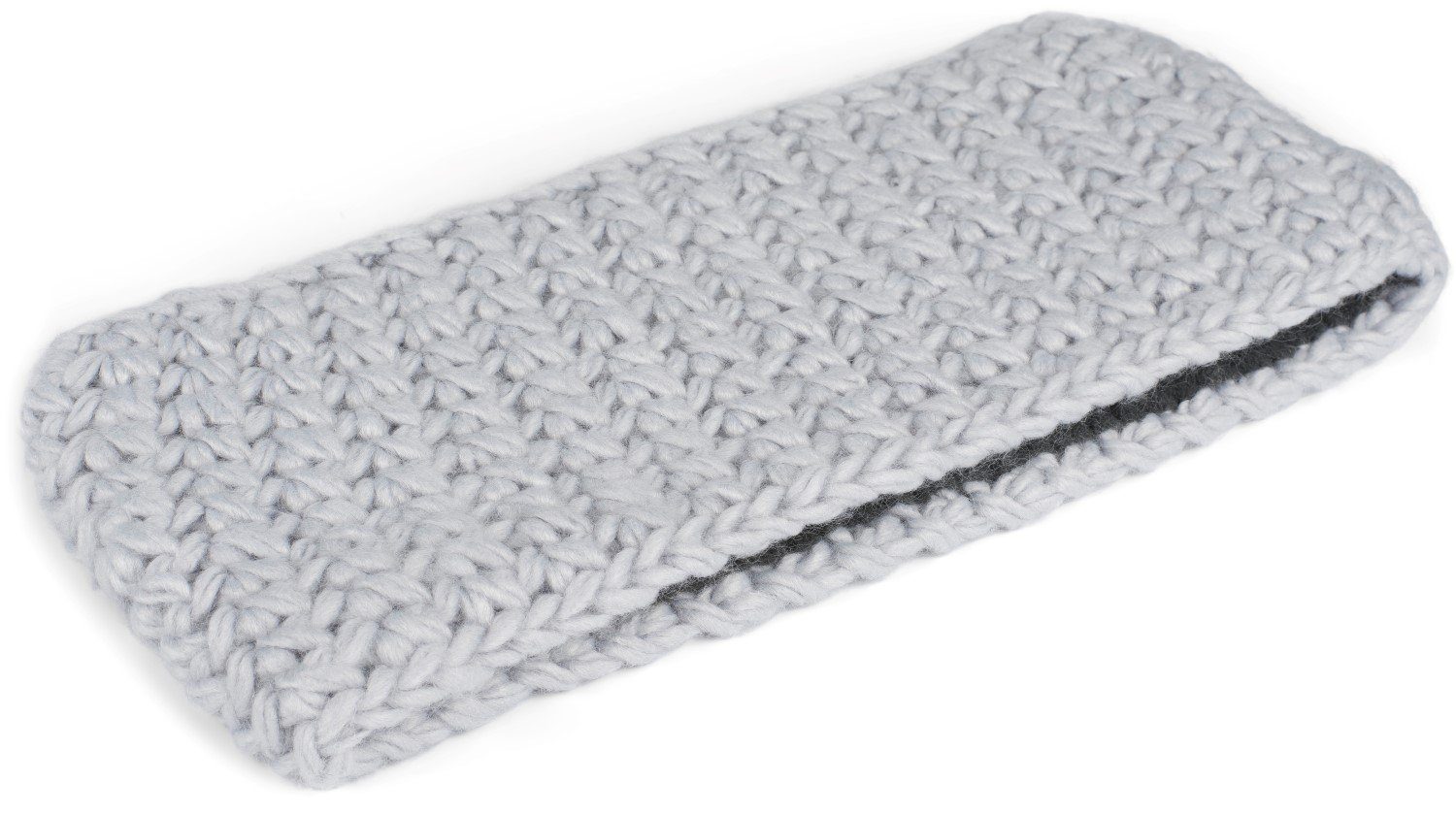 styleBREAKER Stirnband (1-St) Breites Grob Gehäkeltes Stirnband Einfarbig
