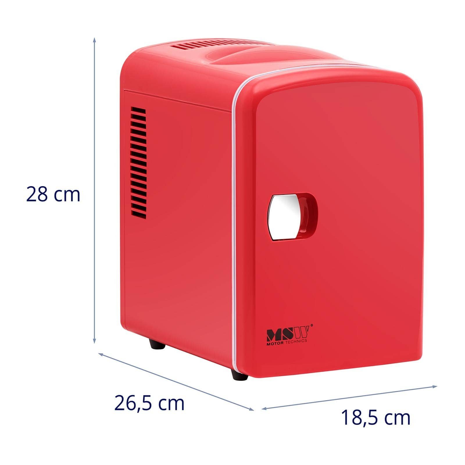 MSW Elektrische Kühlbox Mini-Kühlschrank 12 V/230 V - 2-in-1-Gerät mit Warmhaltefunktion 4L