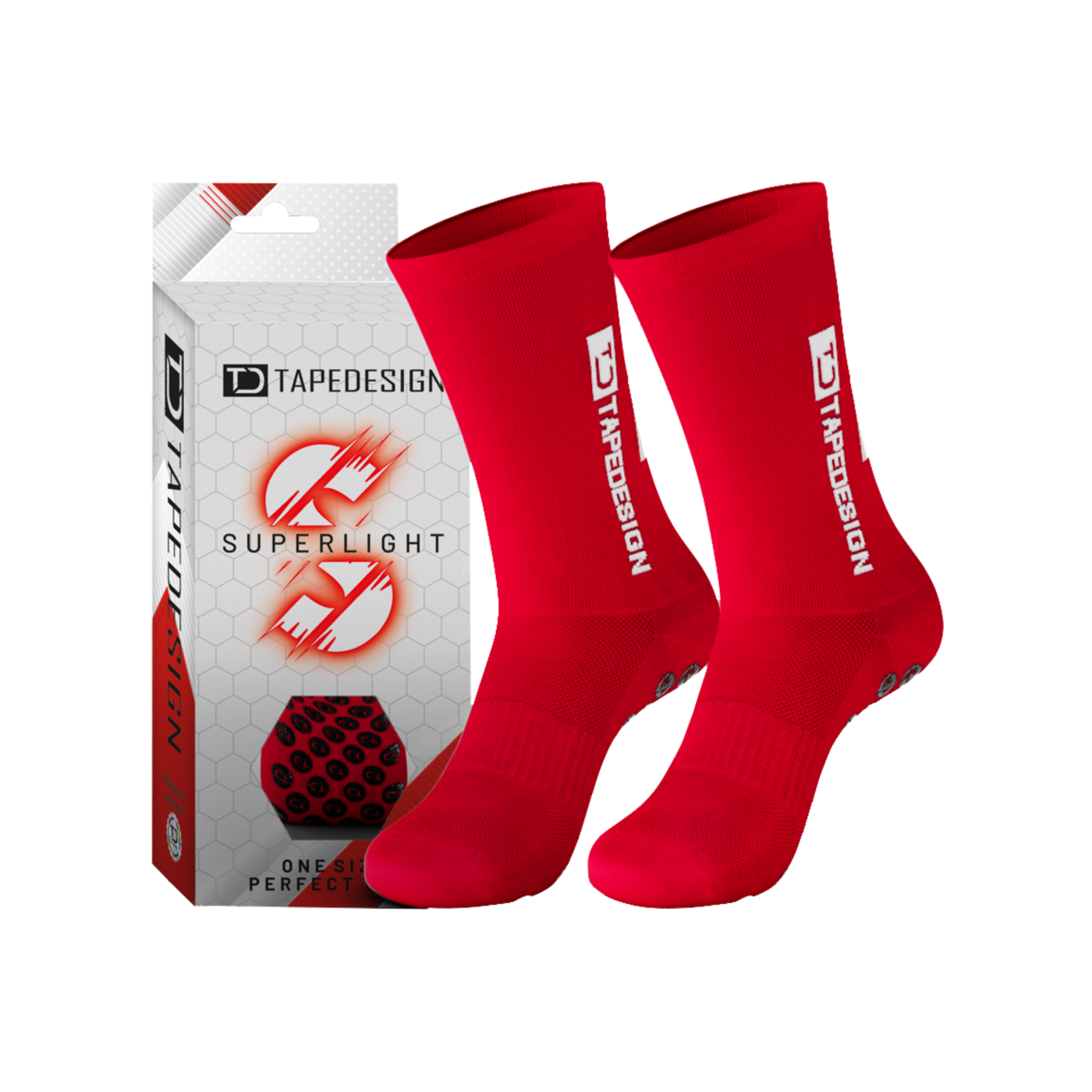 Tapedesign Gripsocks Superlight Socken Rot