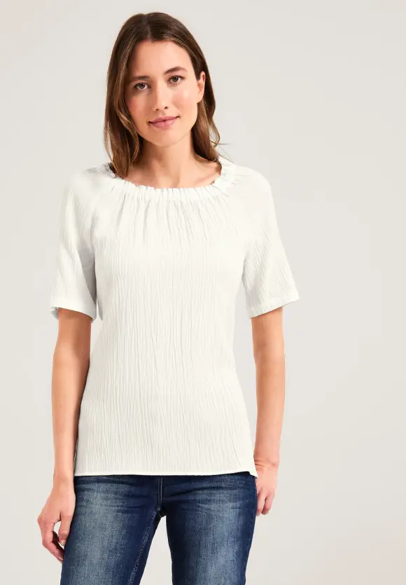 CECIL Unifarbene Struktur Bluse