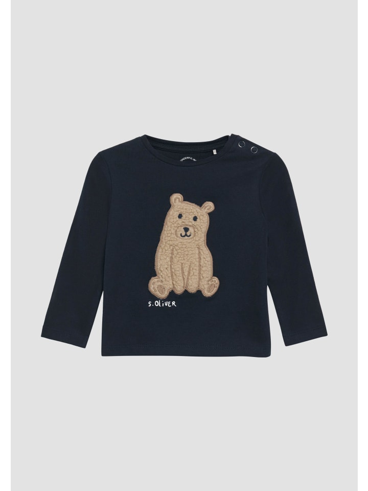 s.Oliver T-Shirt langarm in Blau günstig kaufen