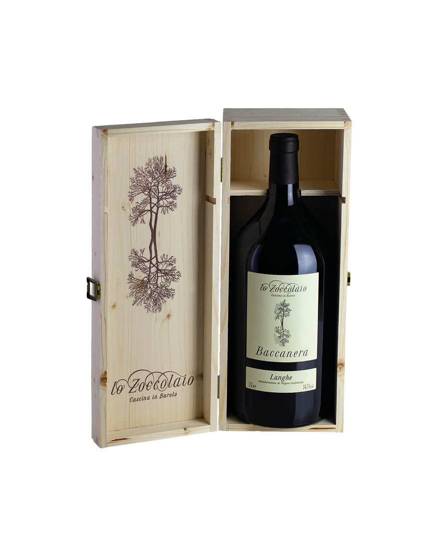 Langhe DOC Baccanera 2019 Lo Zoccolaio Jeroboam 3 ℓ, Caisse bois