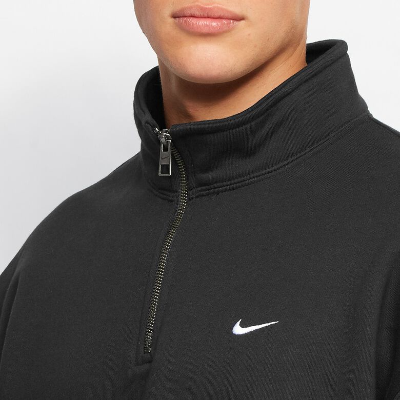 NIKE Solo Swoosh HW BB Quarter Zip Top black/white