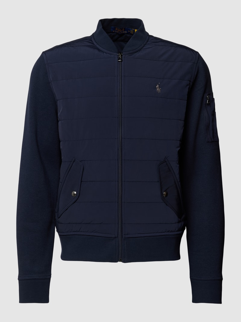 Steppjacke mit Pattentaschen in marineblau