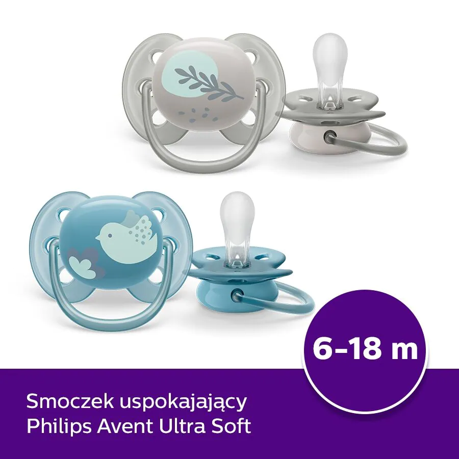 Avent Πιπίλα Ultra Soft 6-18 μηνών, ουδέτερη