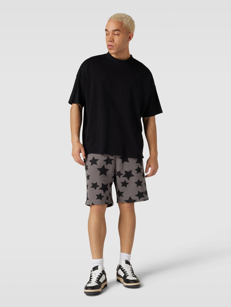 Sweatshorts mit elastischem Bund in dunkelgrau