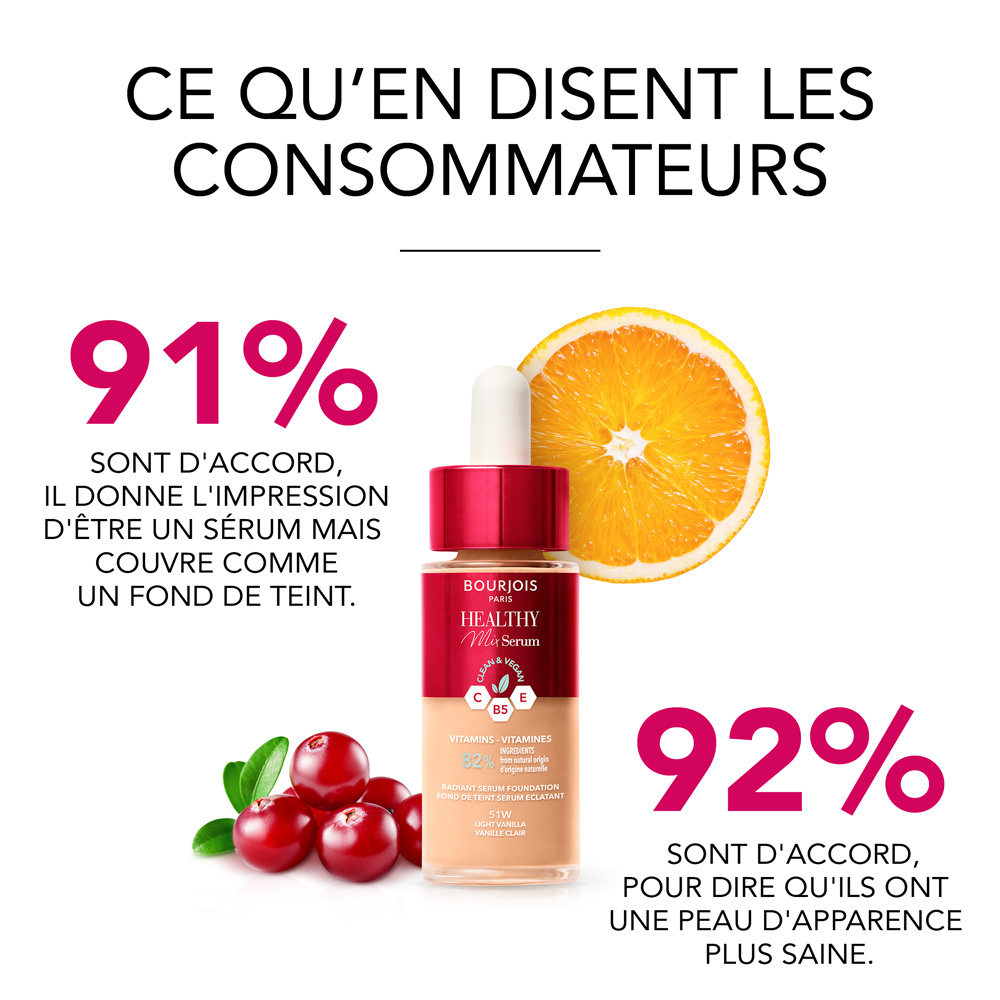 Bourjois Healthy Mix Clean - Sérum Clean et Vegan Fond de teint - 30ml