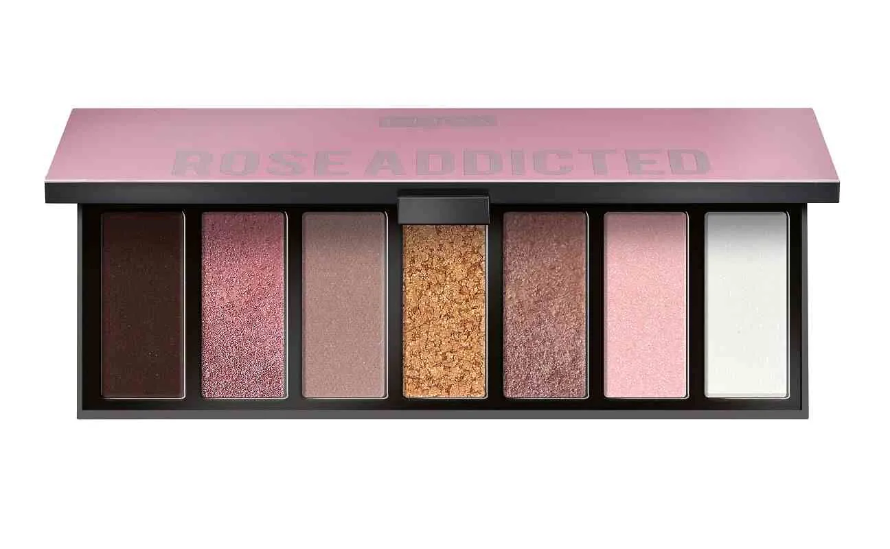 „Pupa Make Up Stories“ akių šešėlių paletė, 004 „Rose Addicted“