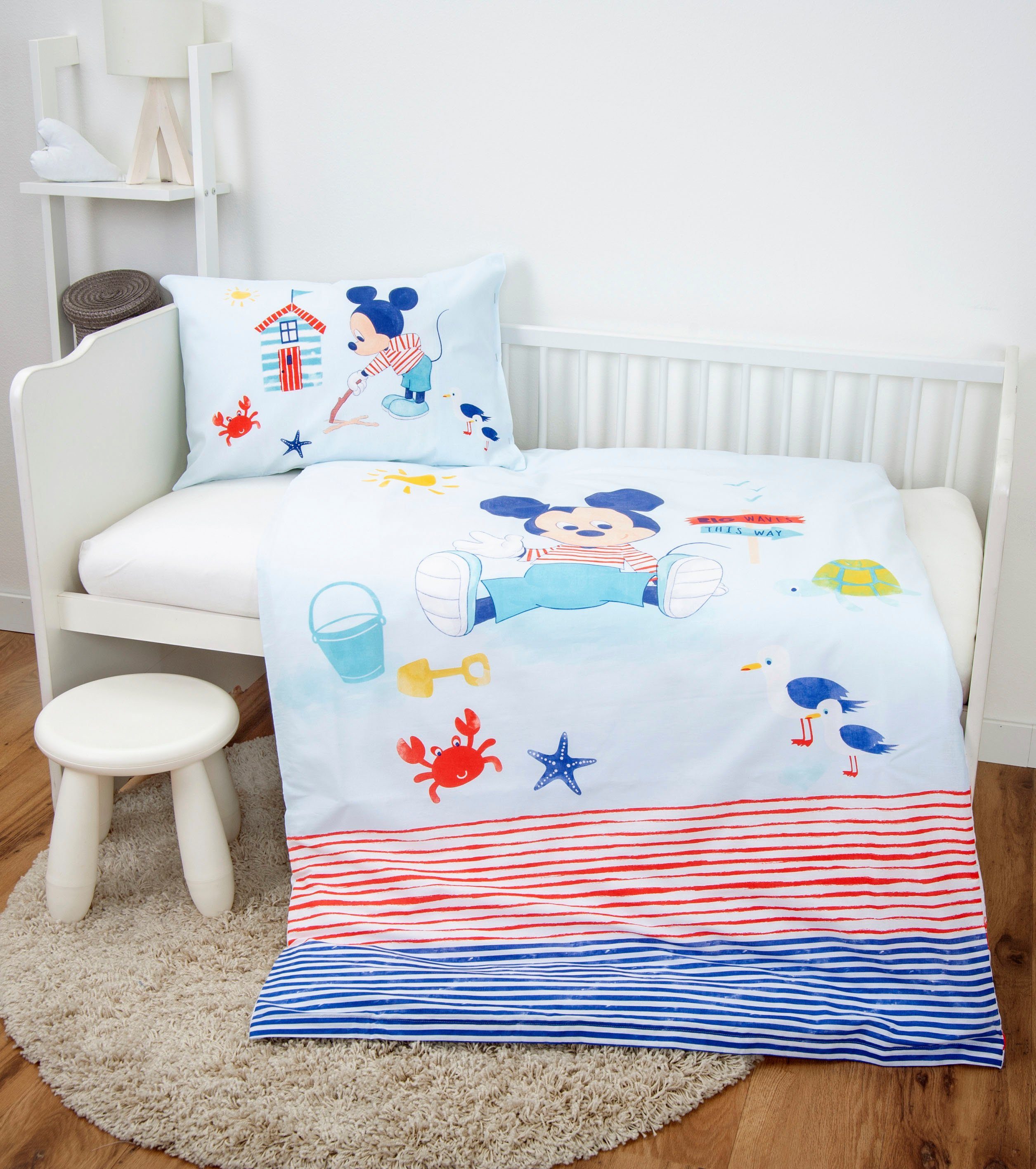 Babybettwäsche ´s Mickey Mouse, , Flanell, mit liebevollem Motiv