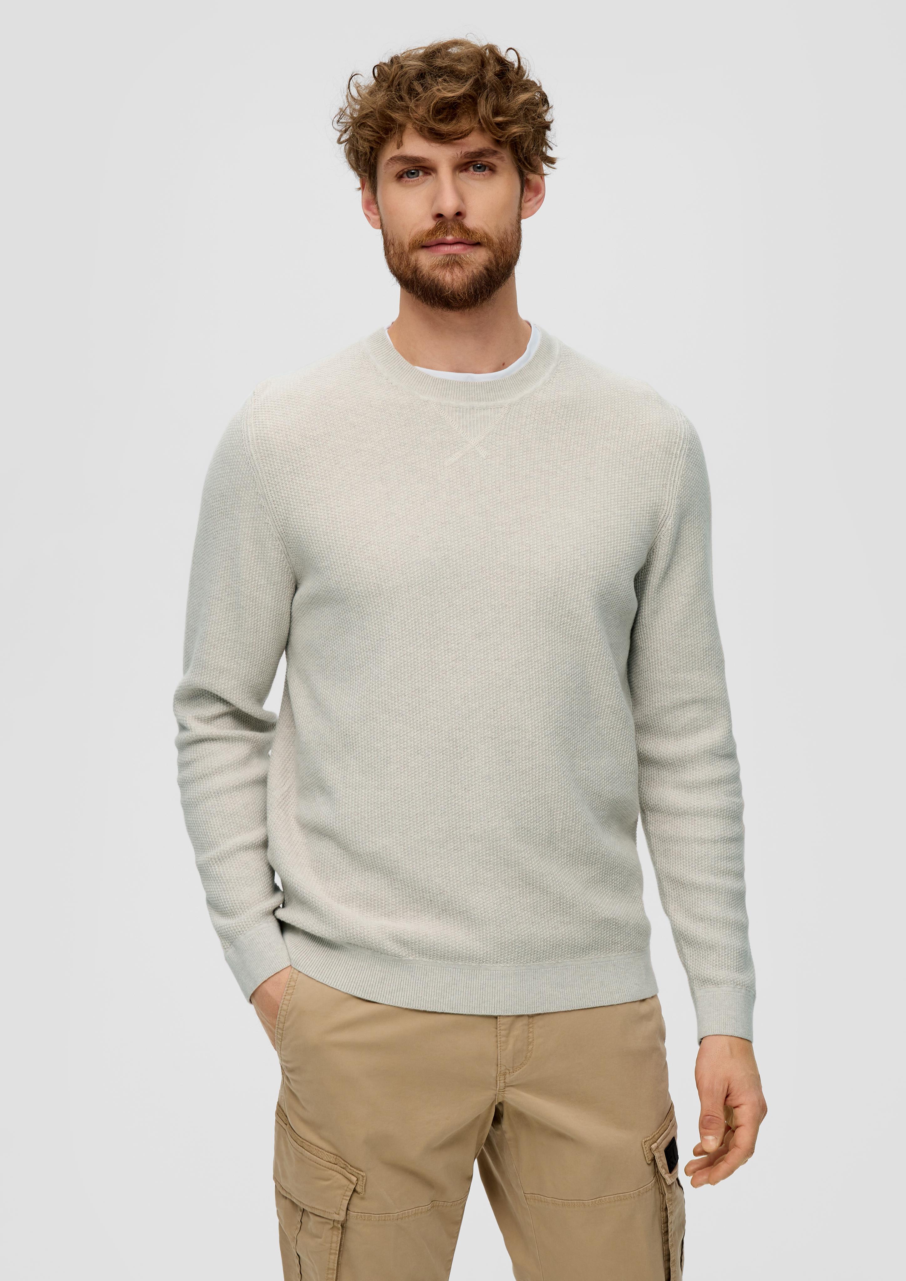 Strickpullover mit Rippelementen  2144086-80W0