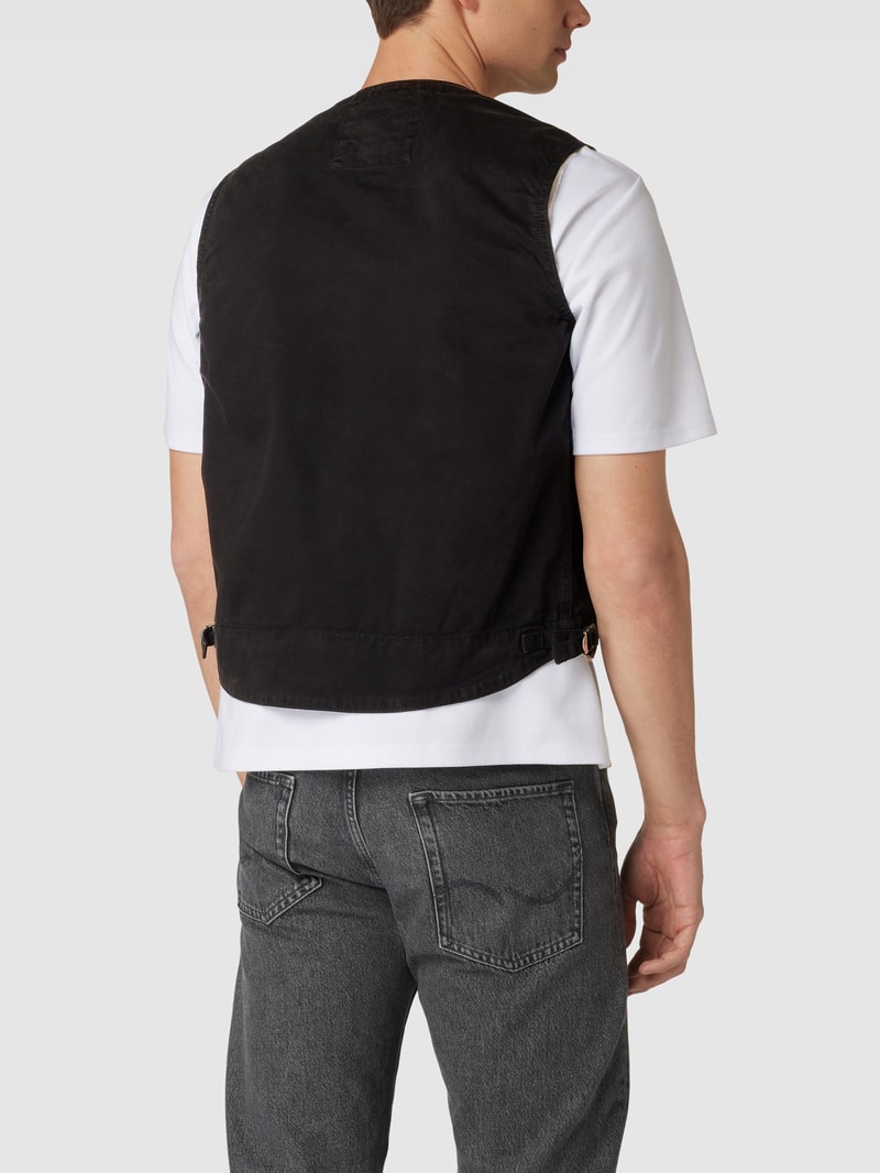 Weste mit Label-Details Modell 'MILITARY' in schwarz