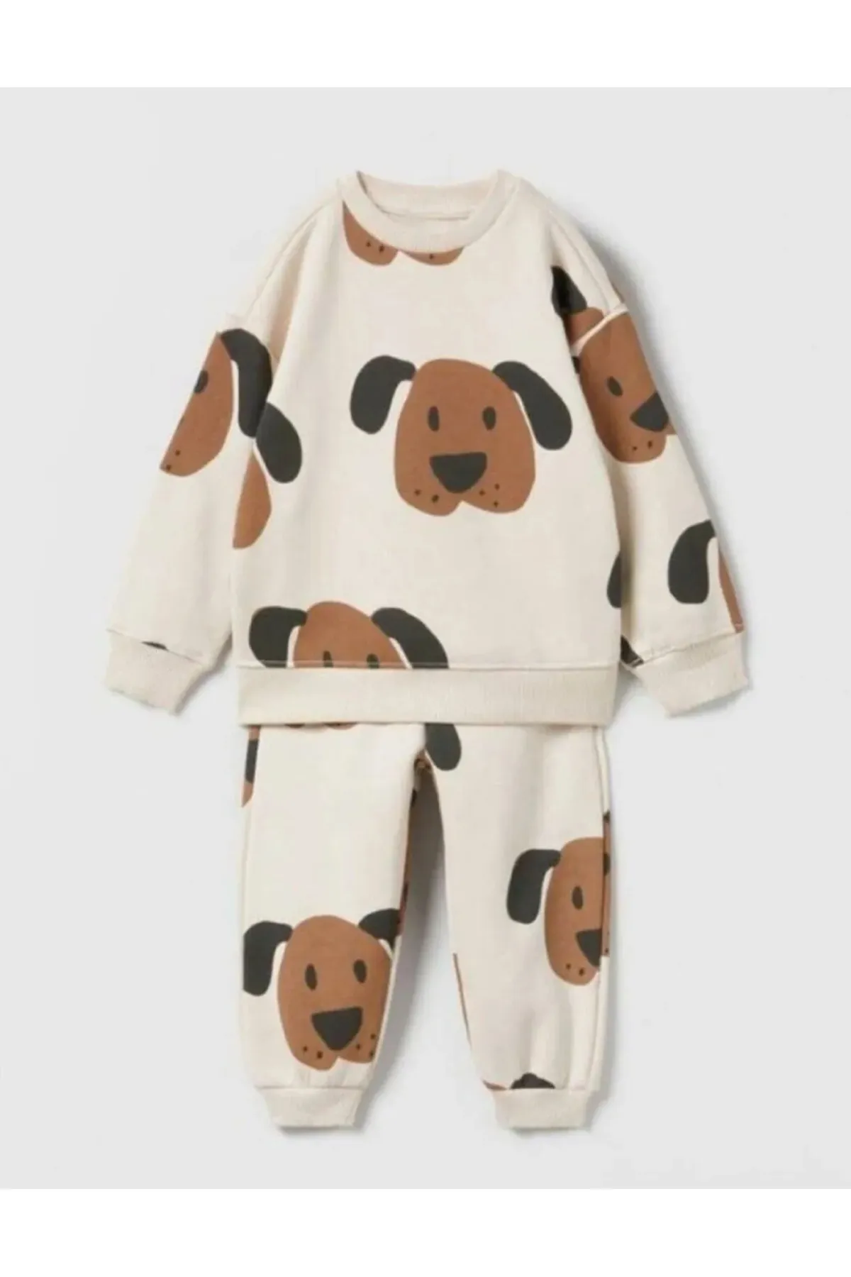 Bubito  Teddybär-Doppeloberteil-Unterteil-Set für Kinder, Beige