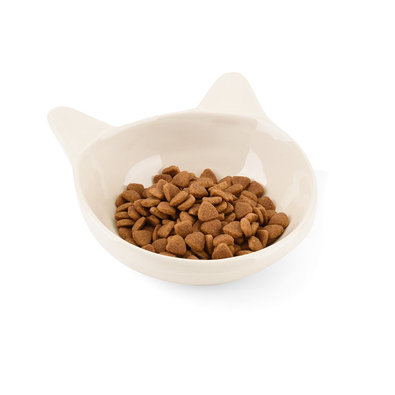 Canadian Cat Company Futternapf Cat Diner Futterbar - braun, Keramik, für Katzen mit dritter Schale für z.B. Katzengras oder Trockenfutter
