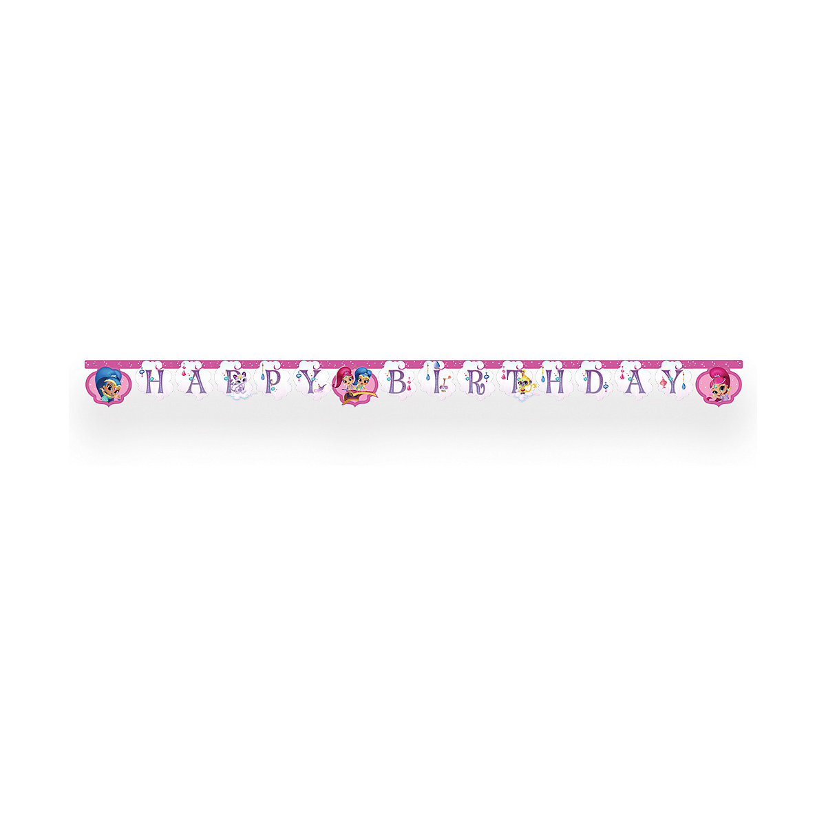 Happy Birthday Girlande Shimmer & Shine, 2 m