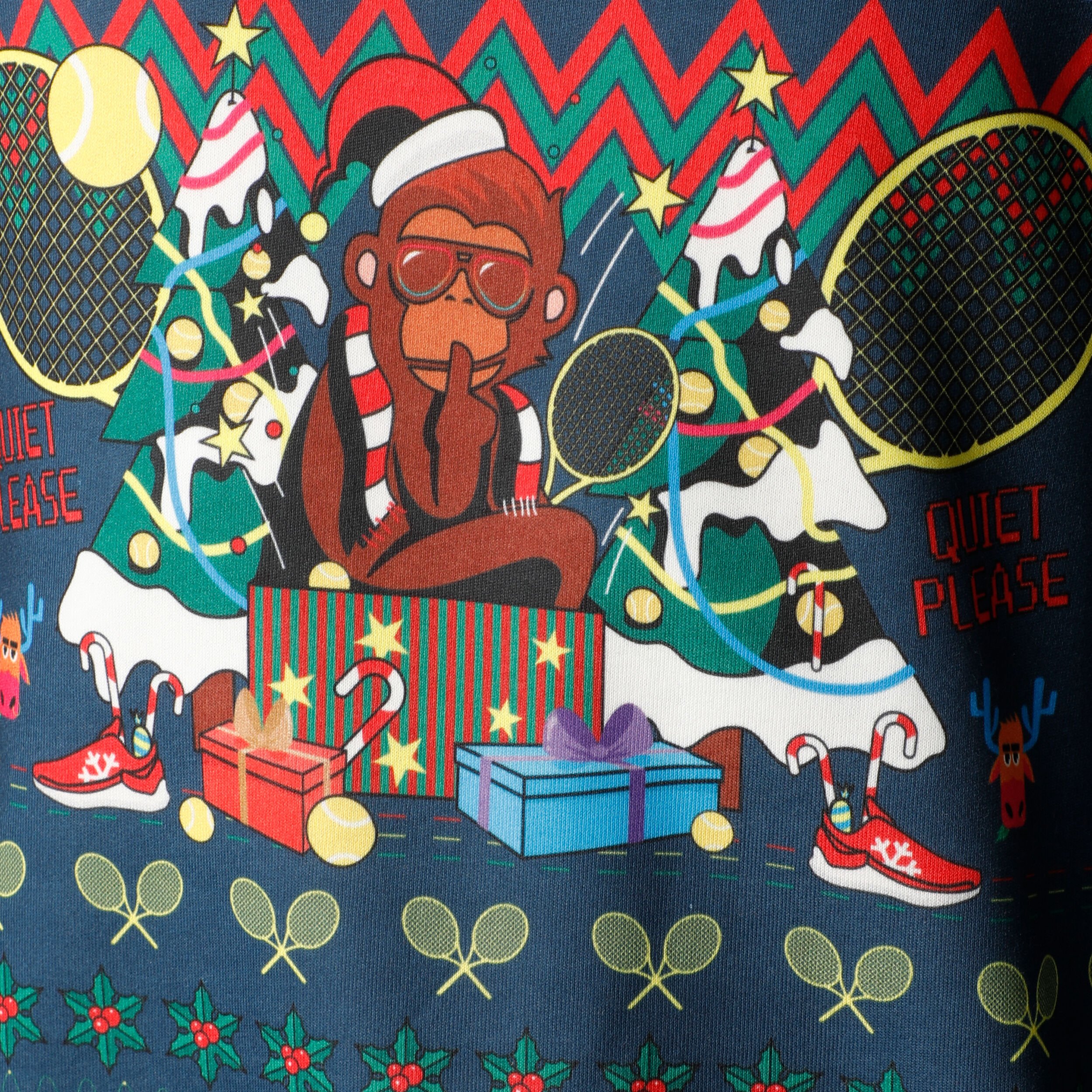 Ugly Christmas Sweatshirt Herren - Dunkelblau, Mehrfarbig