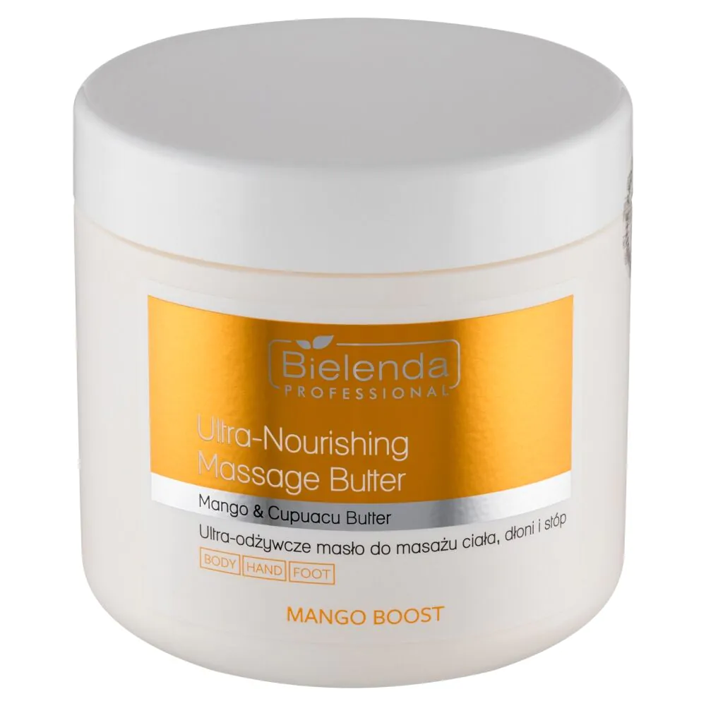 „Bielenda Professional Mango Boost“ maitinamasis kūno, rankų ir pėdų masažo sviestas