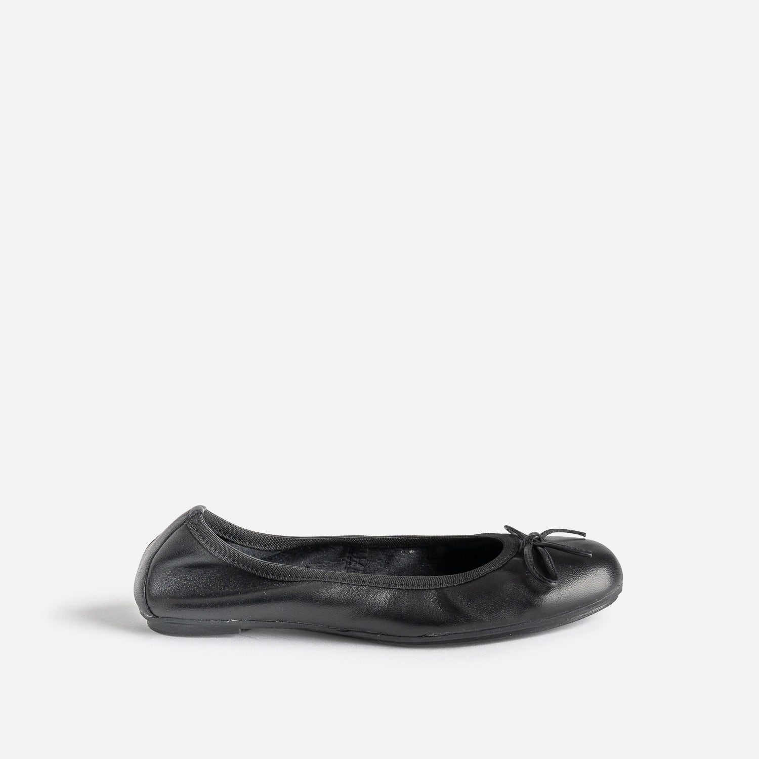 Ballerine éco-conçue BUGGY noire en cuir