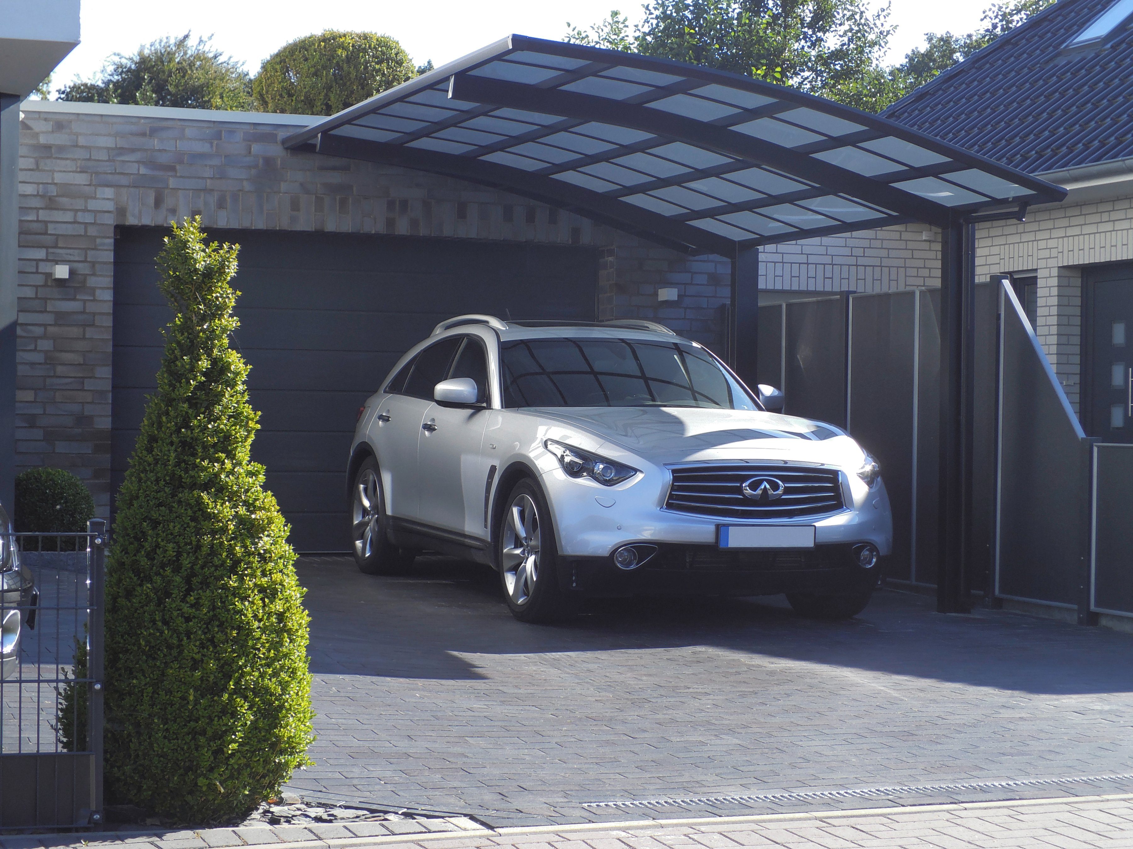 Ximax Einzelcarport Portoforte Typ 60 Sonderlänge-schwarz, BxT: 270x556 cm, 240 cm Einfahrtshöhe, Aluminium