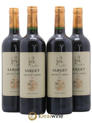 Sarget de Gruaud Larose Second Vin  2009 - Lot de 4 Bouteilles