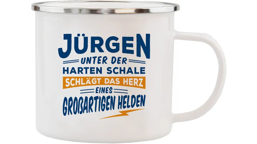 H&H Echter Kerl Emaille-Becher Jürgen
