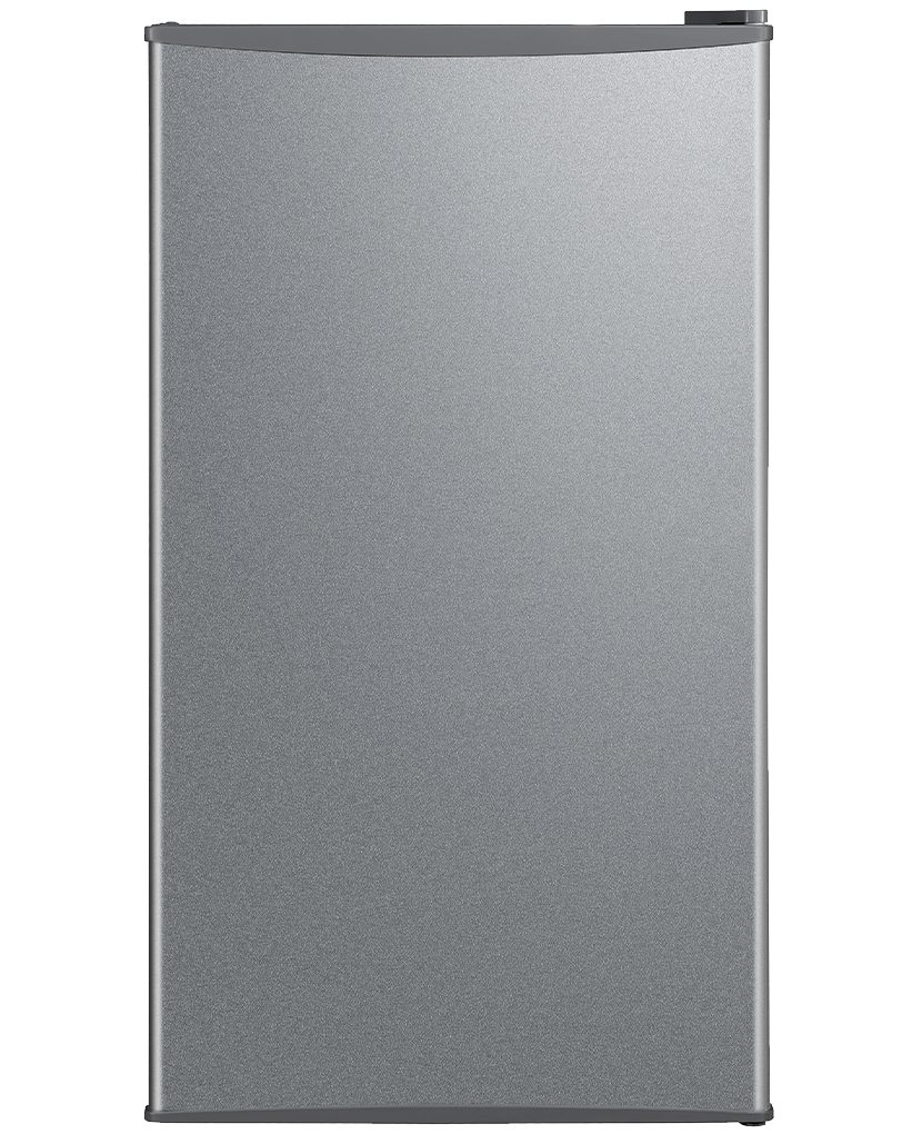 comfee Table Top Kühlschrank RCD132DS1, 85 cm hoch, 47.2 cm breit, Glasablagen, 93 Liter Volumen, Farbe Silber