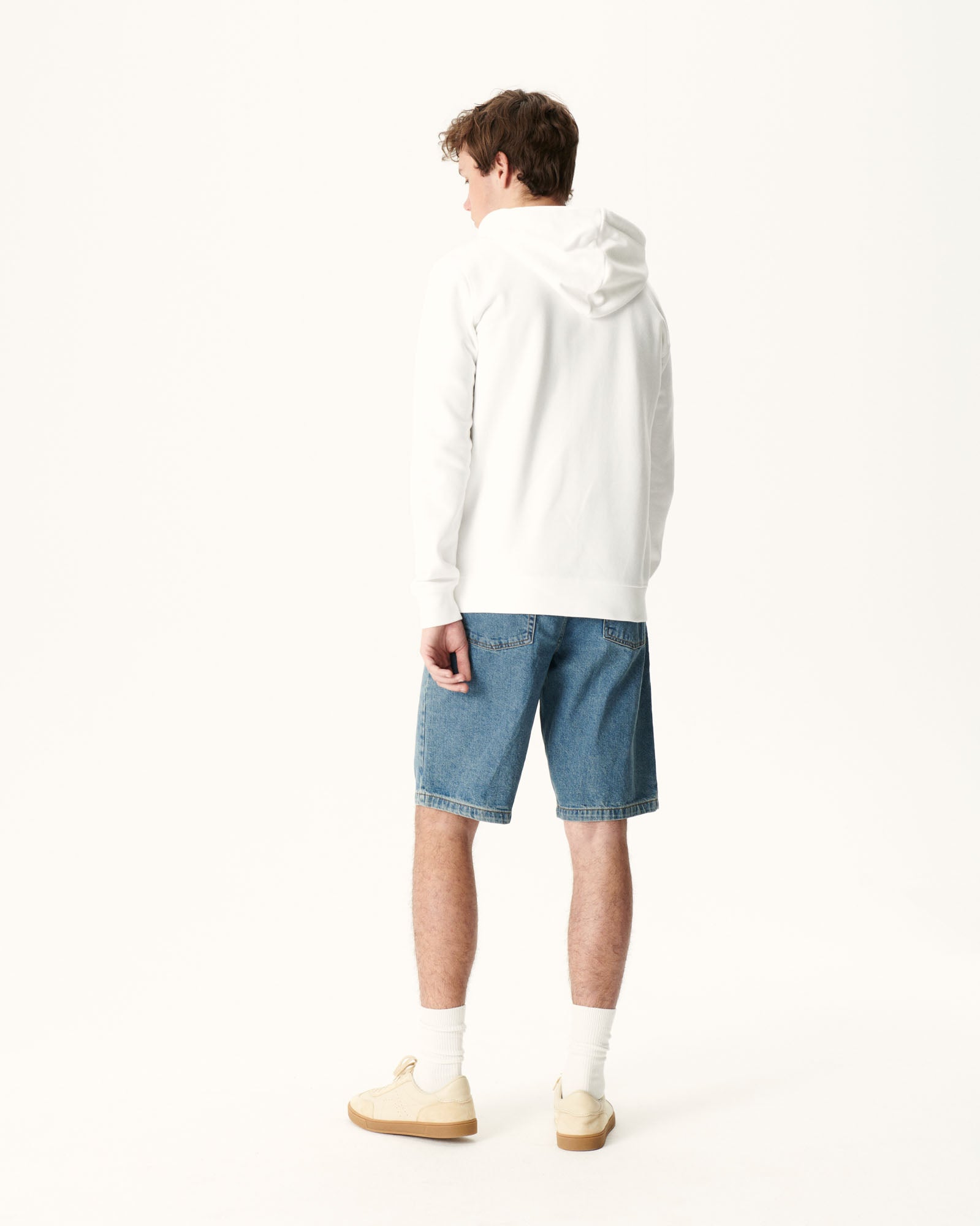 Sweat à capuche homme en coton biologique Blanc Mexico