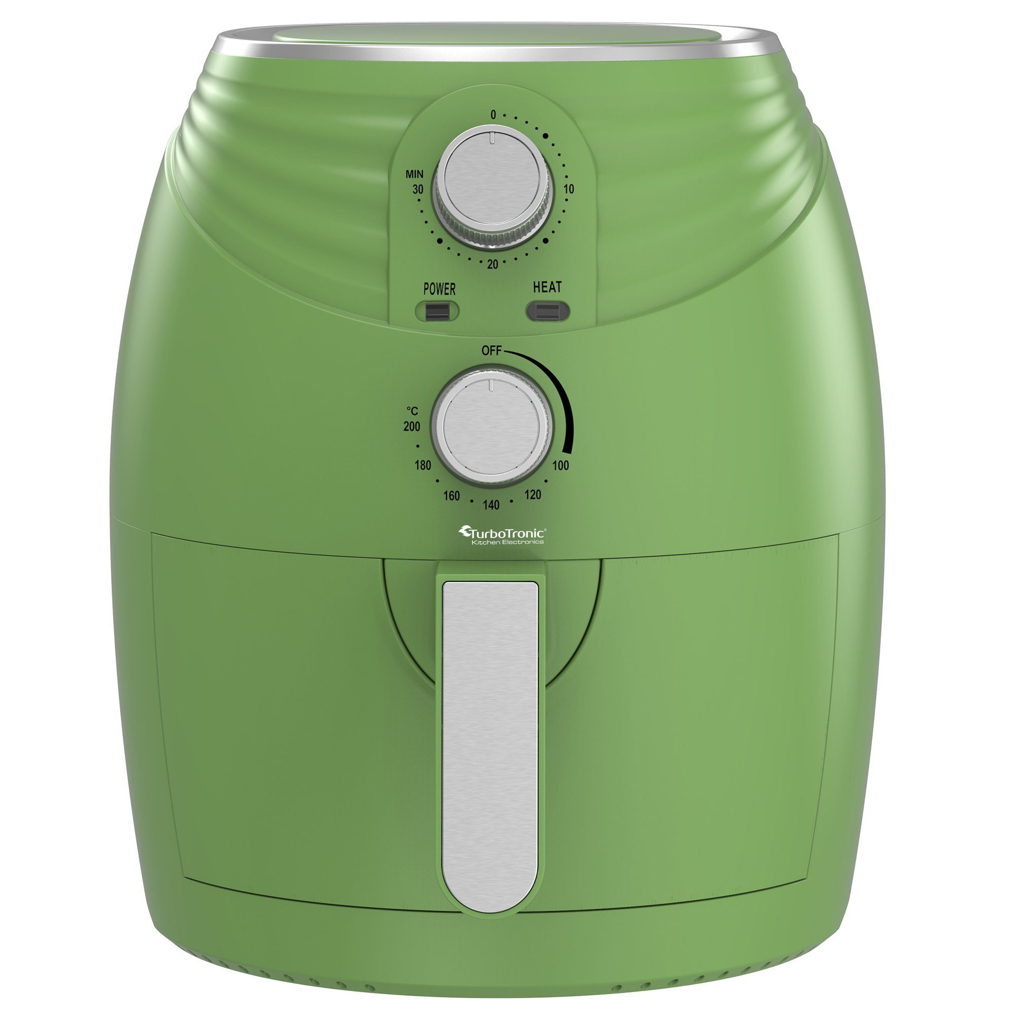 TurboTronic by Z-Line Heißluftfritteuse 3,5 Liter, stufenlose Fritteuse Fettfrei ohne Öl, 50°C - 200°C Power, 1200 W, Camping Retro Airfryer AF11M