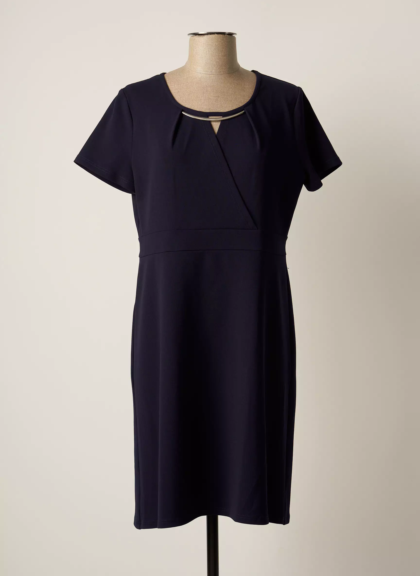Pause Cafe Robes Mi Longues Femme couleur bleu