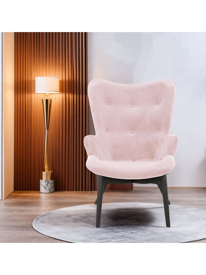 KADIMA DESIGN Sessel Samt, Retro Loungesessel, Ergonomisch Relaxsessel, Hochlehner günstig kaufen onesize