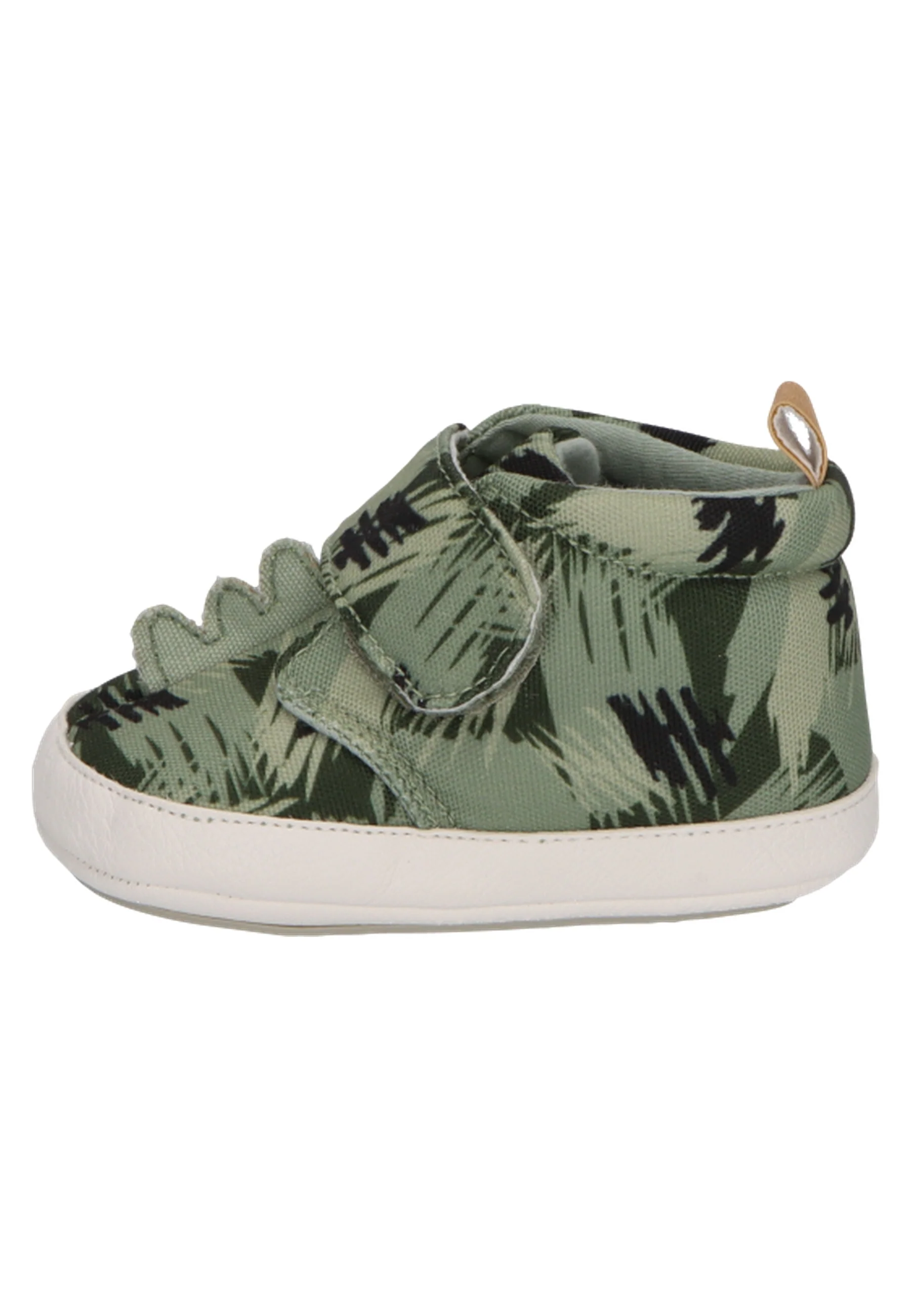 Babyschuh mit Jungle-Muster und Dinozacken