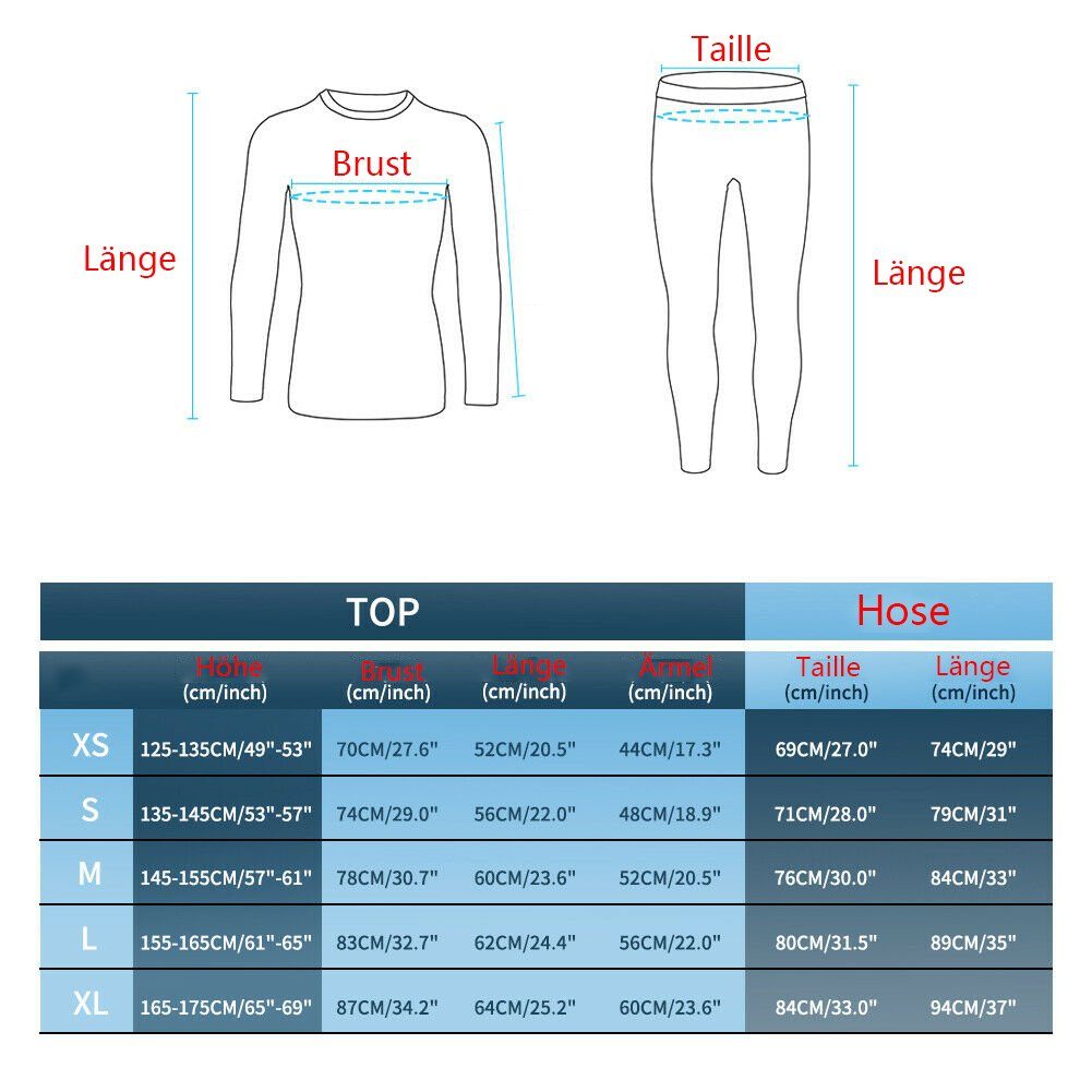 MEETYOO Thermounterhemd Kinder Thermo Unterwäsche Set (Fleece Skiunterwäsche, Sport Funktionswäsche) Thermo Unterhemd und Unterhose