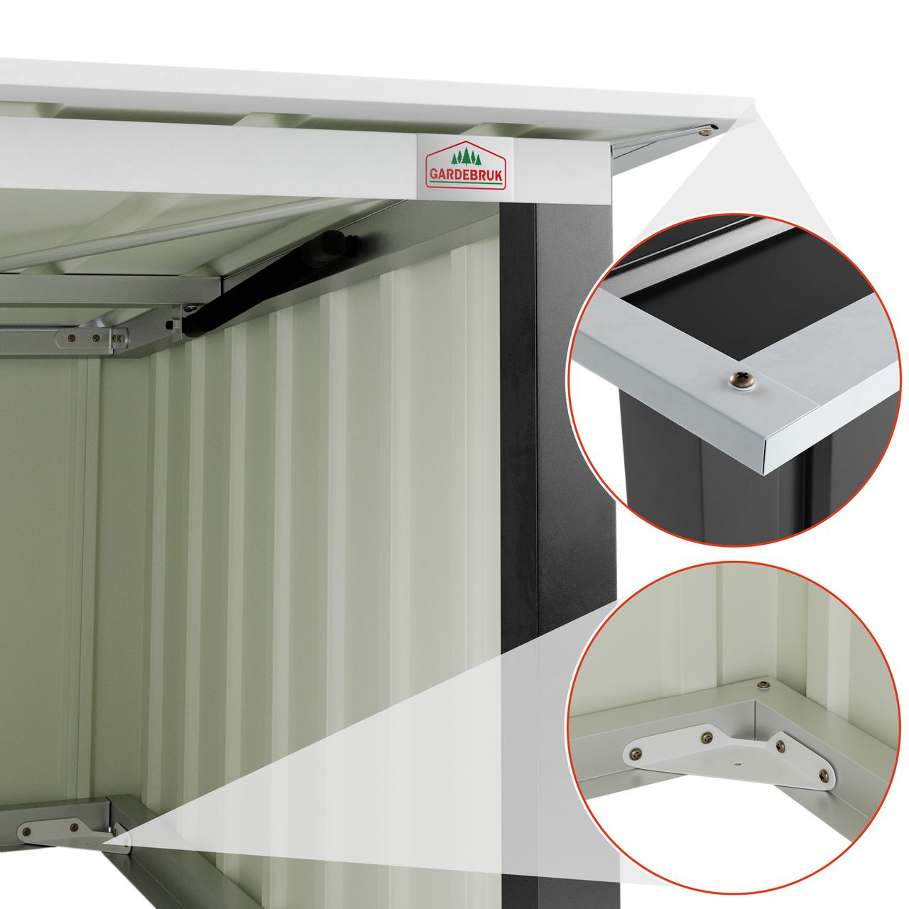 Casaria Gardebruk® Mähroboter Garage Anthrazit Metall 89x90x54cm