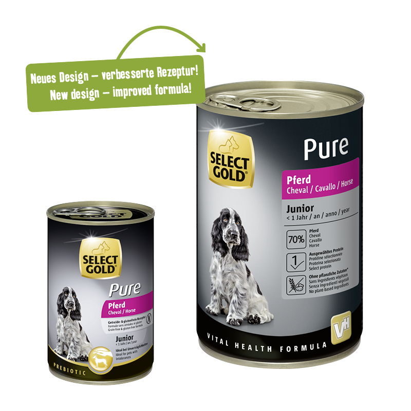 SELECT GOLD Hundenassfutter SELECT GOLD Pure Junior 100% Pferd 24x400 g