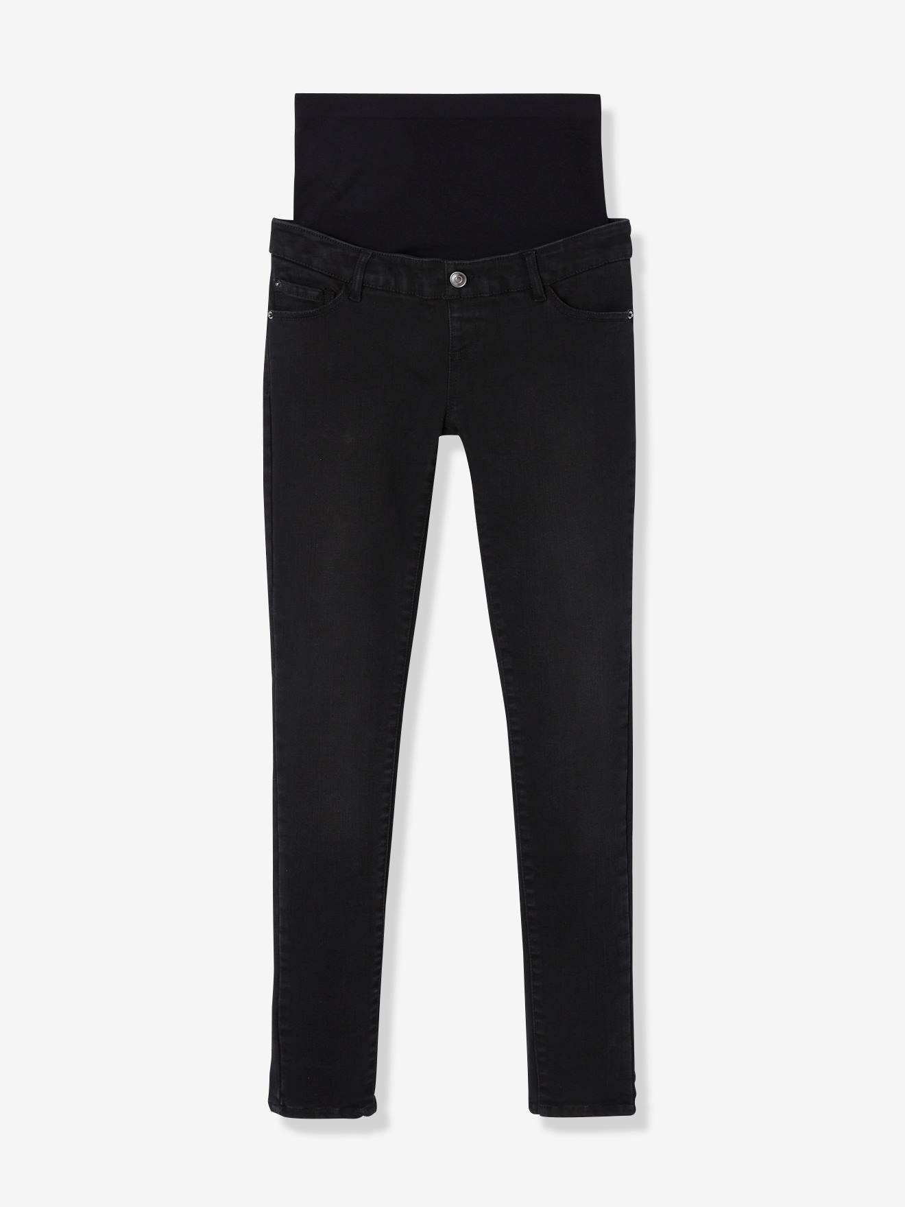 Jean skinny de grossesse bandeau sans couture gris/noir cf swatch