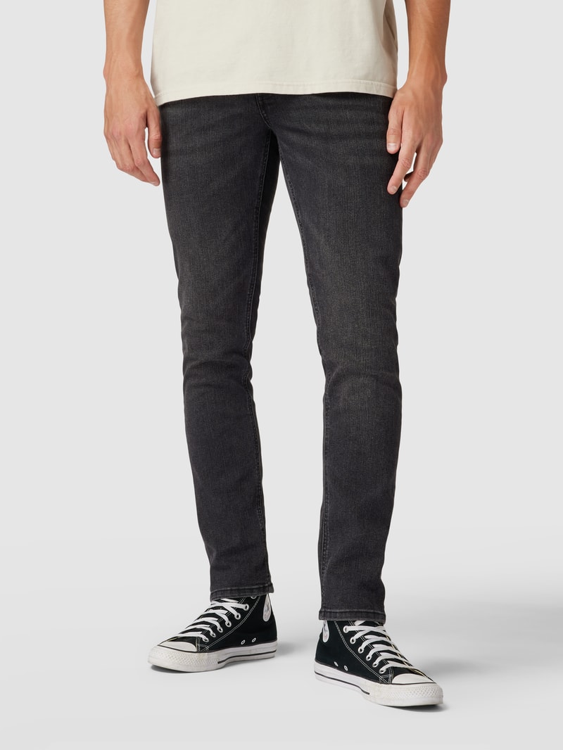 Slim Fit Jeans im 5-Pocket-Design Modell 'GLENN' in schwarz
