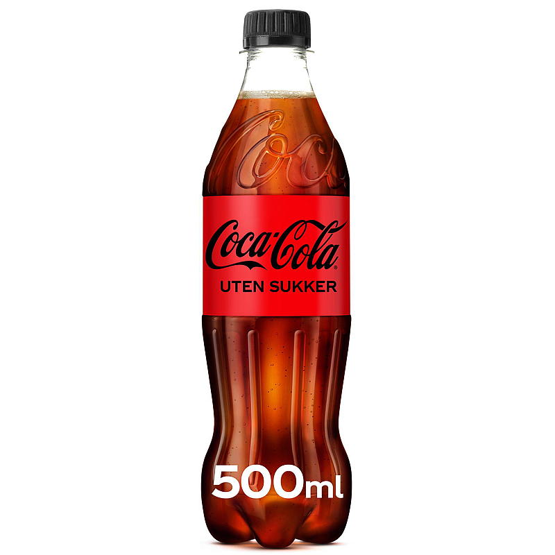 Coca-cola Coca-cola Uten sukker 0,5 liter