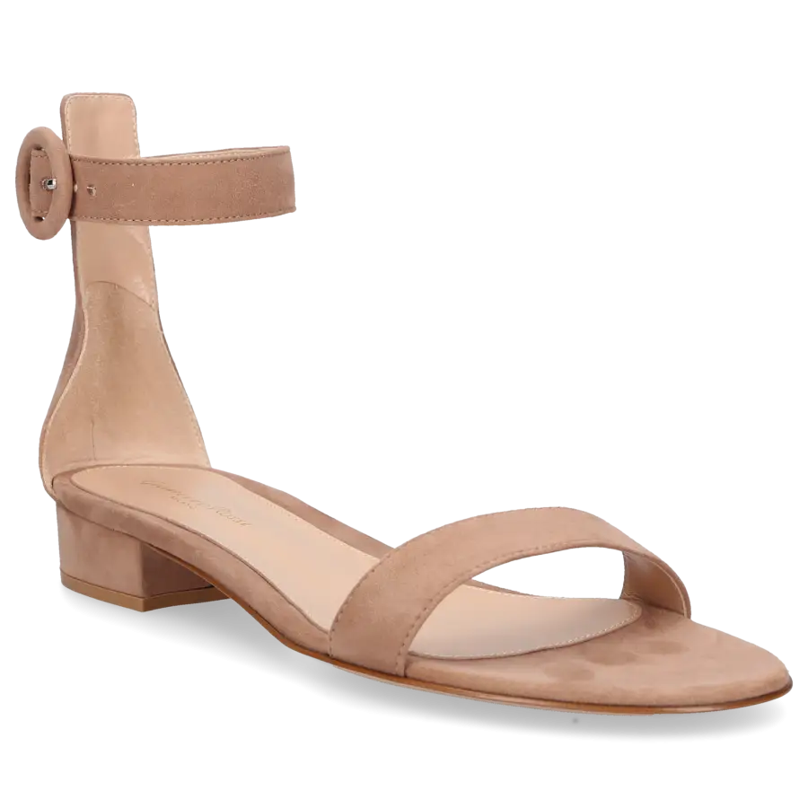Gianvito Rossi - Sandalen PORTOFINO 20 Veloursleder - beige