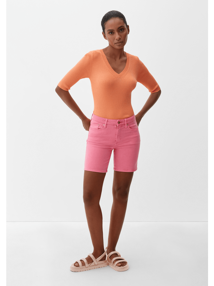s.Oliver Jeans-Hose kurz in Pink günstig kaufen