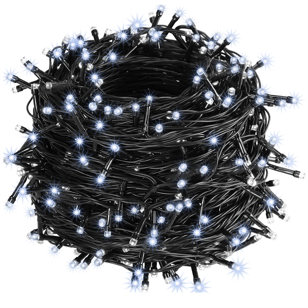 Casaria monzana® Lichterkette 200 LED 20m kalt weiß