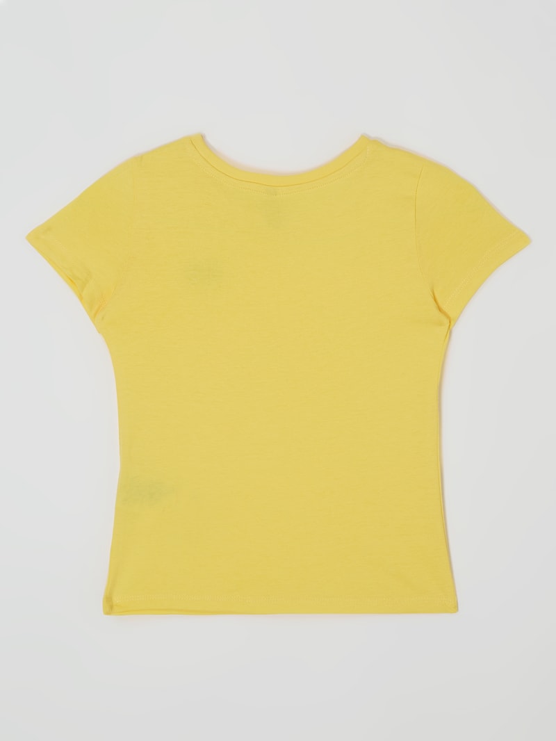 T-Shirt aus Baumwolle Modell 'Weekday' in hellgelb