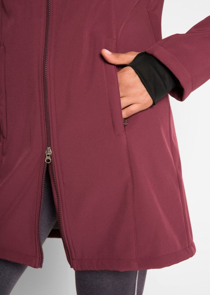 Funktions-Softshell-Longjacke mit Teddyfleece