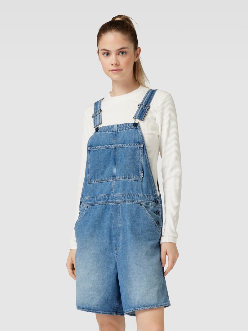 Latzhose mit Eingrifftaschen Modell 'Faeroes' in jeans
