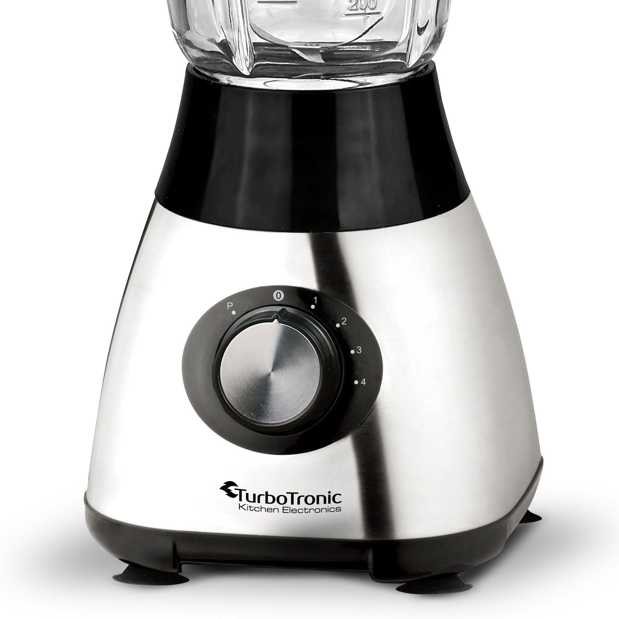 TurboTronic by Z-Line Standmixer BG5 - 1200 Watt mit 1,5L Glasbehälter, 1200 W, Edelstahl Glas Smoothie Mixer Maker Ice Crush Funktion Blender
