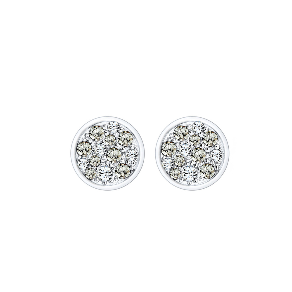 Elli Elli Boucles d'Oreilles Kreis Kristalle 925 Sterling Silber Boucles d'oreilles